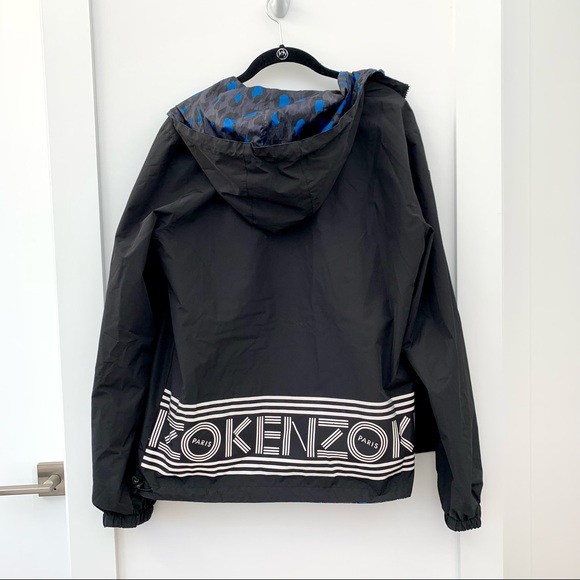 Kenzo Other - Kenzo Reversible Rain Jacket - Gray and Blue Animal print
